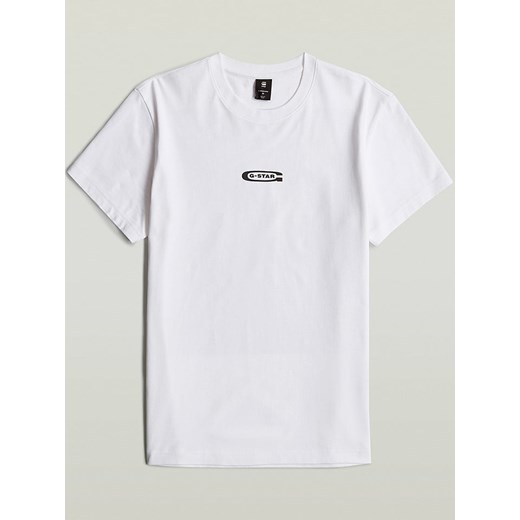 T-shirt męski biały G-Star bawełniany z krótkim rękawem