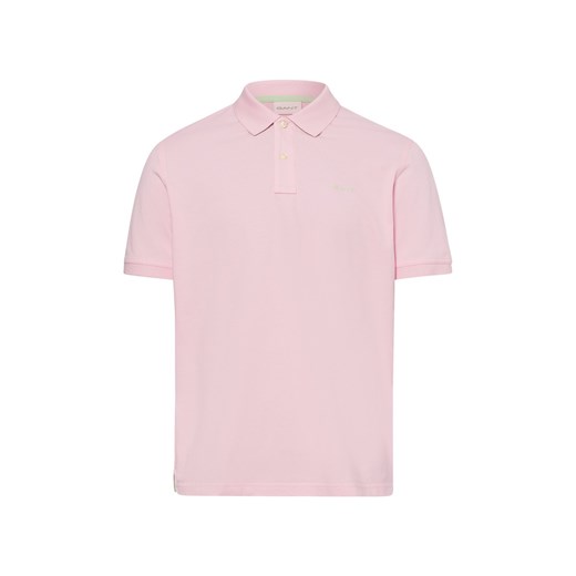 Gant Męska koszulka polo Mężczyźni Bawełna różowy jednolity ze sklepu vangraaf w kategorii T-shirty męskie - zdjęcie 179742019