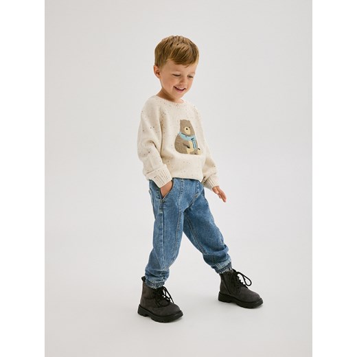 Reserved - Jeansy jogger - niebieski Reserved 110 (4-5 lat) okazyjna cena Reserved