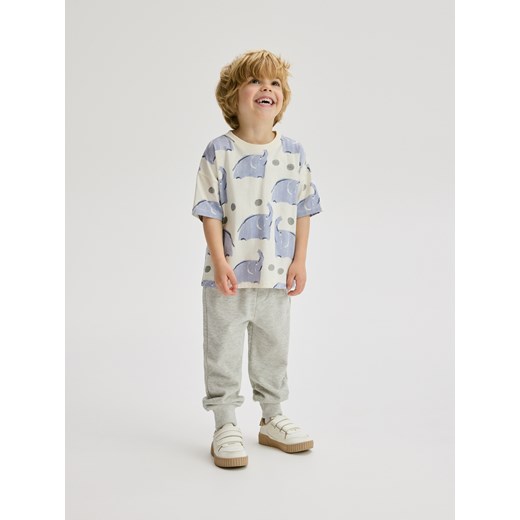 Reserved - Bawełniane joggery - beżowy Reserved 5-2 lata) Reserved