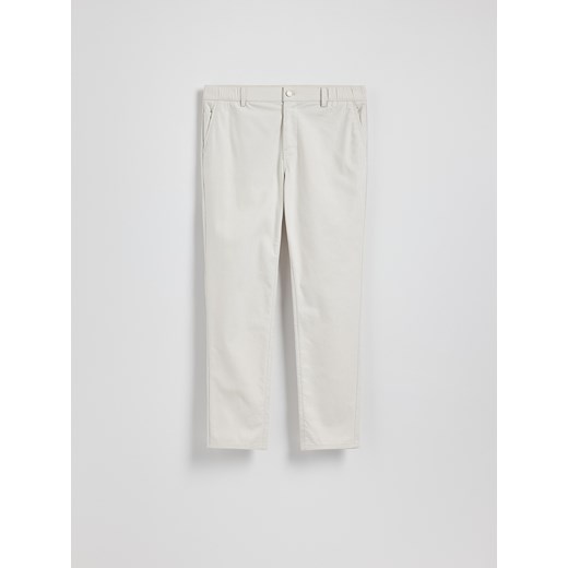 Reserved - Spodnie chino slim - beżowy Reserved L Reserved