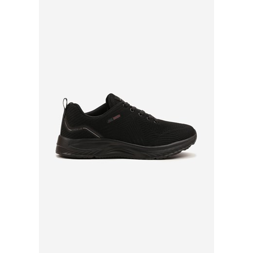 Czarne Buty Sportowe Sneakersy Ozdobione Tłoczeniem i Napisami Odannia ze sklepu born2be.pl w kategorii Buty sportowe męskie - zdjęcie 179743578
