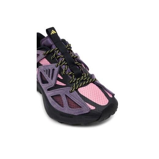 Buty sportowe damskie Adidas sneakersy płaskie fioletowe wiązane na wiosnę