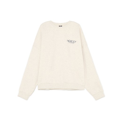 Cropp - Melanżowa kremowa bluza z nadrukiem - kremowy ze sklepu Cropp w kategorii Bluzy męskie - zdjęcie 179746519