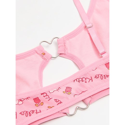 Cropp - Nieusztywniany biustonosz Hello Kitty - różowy Cropp XL Cropp