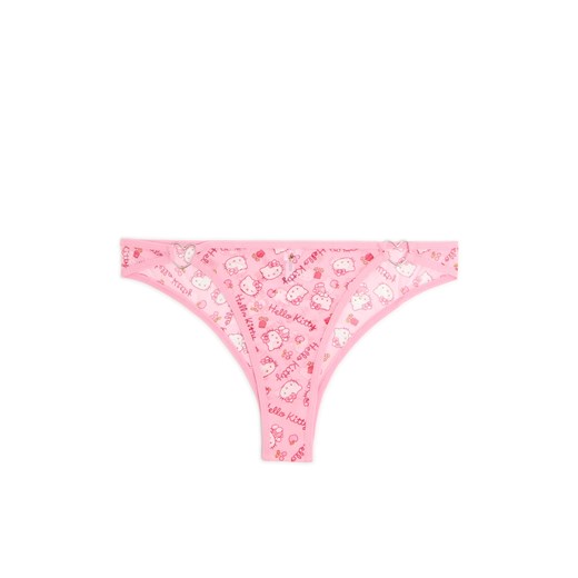 Cropp - Majtki typu brazyliany z Hello Kitty - różowy ze sklepu Cropp w kategorii Majtki damskie - zdjęcie 179746556