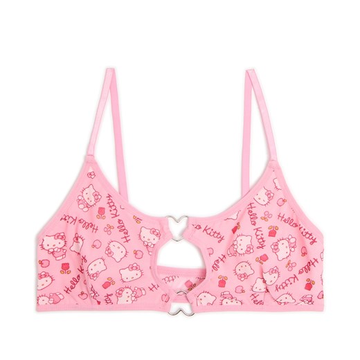Cropp - Nieusztywniany biustonosz Hello Kitty - różowy Cropp XL Cropp