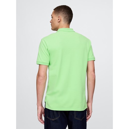 T-shirt męski zielony Gap casual bawełniany z krótkimi rękawami