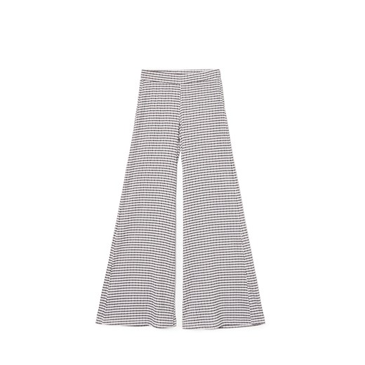 Cropp - Spodnie flare w kratę - czarny ze sklepu Cropp w kategorii Spodnie damskie - zdjęcie 179748149