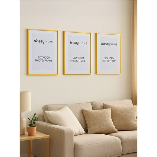 Sinsay - Ramka na zdjęcia 3 pack - beżowy Sinsay One Size Sinsay
