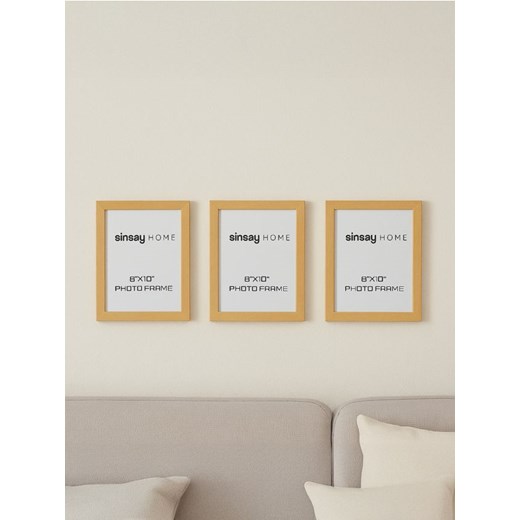 Sinsay - Ramki na zdjęcia 3 pack - beżowy ze sklepu Sinsay w kategorii Ramki na zdjęcia - zdjęcie 179753238