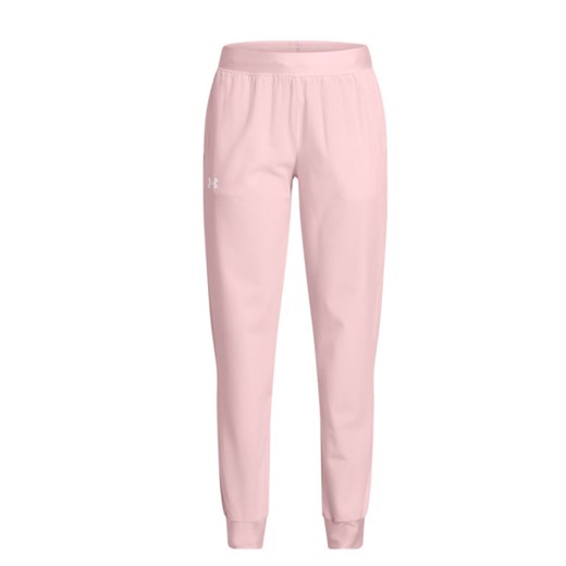 Dziewczęce spodnie treningowe Under Armour UA Rival Woven Jogger - różowe ze sklepu Sportstylestory.com w kategorii Spodnie dziewczęce - zdjęcie 179755056