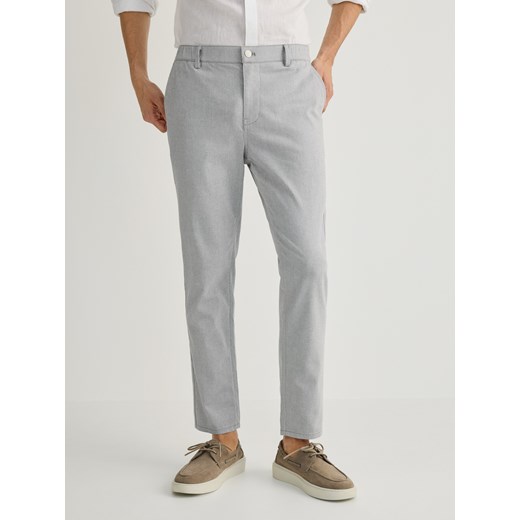 Reserved - Spodnie chino slim - jasnoszary ze sklepu Reserved w kategorii Spodnie męskie - zdjęcie 179755296