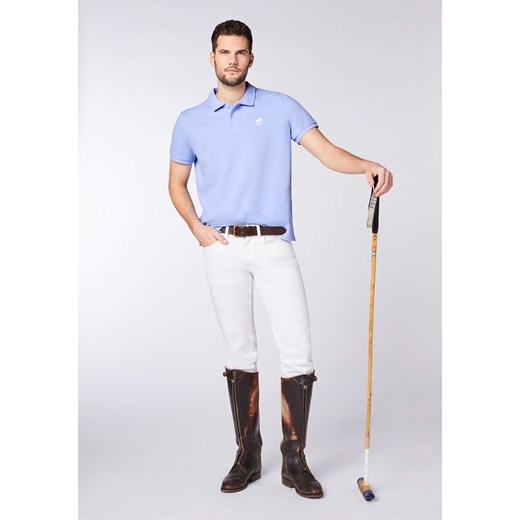 T-shirt męski niebieski Polo Sylt z krótkim rękawem
