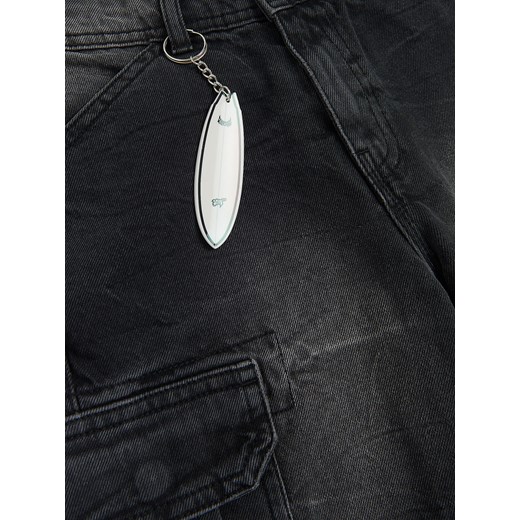 Reserved - Denimowe szorty z brelokiem - czarny Reserved 146 (10 lat) Reserved