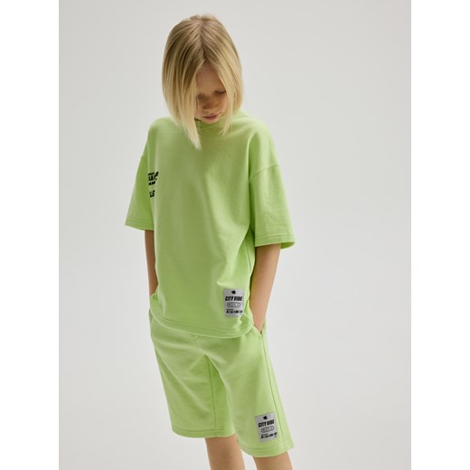 Reserved - Bawełniany komplet z szortami - jasnożółty Reserved 122/128 (6-8 lat) Reserved