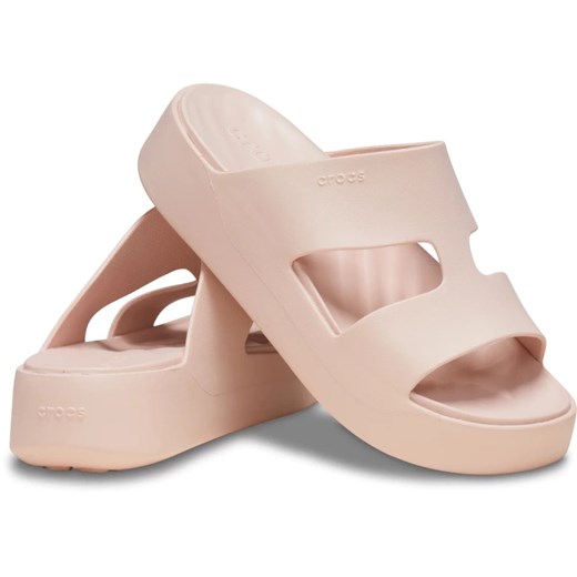 Klapki damskie Crocs z gumy casualowe na platformie letnie