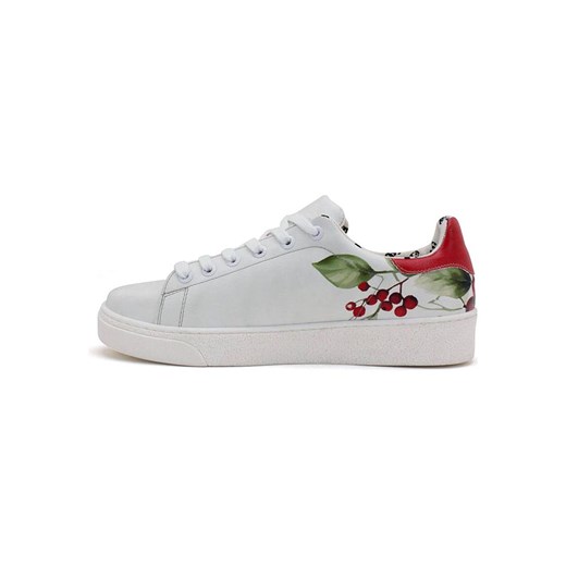 Goby Skórzane sneakersy w kolorze biało-czerwono-zielonym Goby 41 wyprzedaż Limango Polska