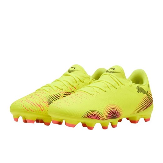 Buty sportowe męskie Puma żółte z tkaniny bez zapięcia 