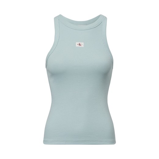 Calvin Klein Jeans Top damski - Yaa Kobiety Bawełna miętowy jednolity ze sklepu vangraaf w kategorii Bluzki damskie - zdjęcie 179763016