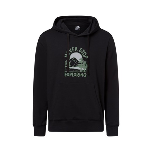 The North Face Męski sweter z kapturem Mężczyźni Bawełna czarny jednolity ze sklepu vangraaf w kategorii Bluzy męskie - zdjęcie 179763029