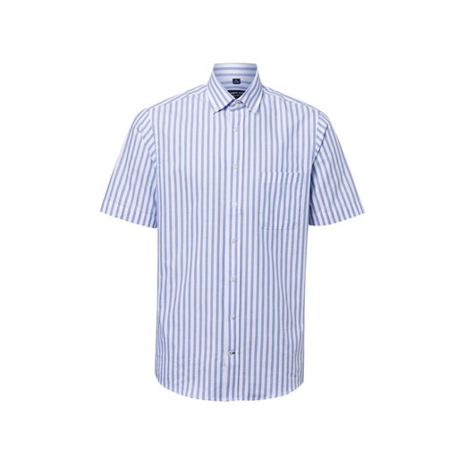 Andrew James Męska koszula casual Mężczyźni Regular Fit Bawełna jasnoniebieski w paski ze sklepu vangraaf w kategorii Koszule męskie - zdjęcie 179763035