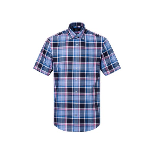 Andrew James Męska koszula casual Mężczyźni Regular Fit Bawełna jasnoniebieski w kratkę ze sklepu vangraaf w kategorii Koszule męskie - zdjęcie 179763038