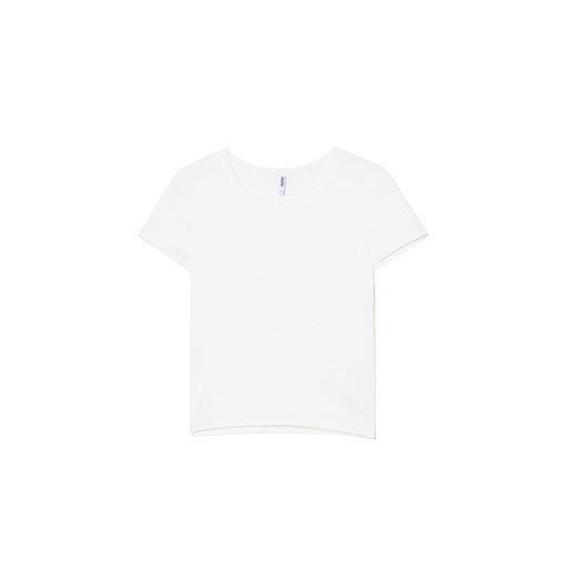 Cropp - Biała dopasowana koszulka basic - biały Cropp M Cropp