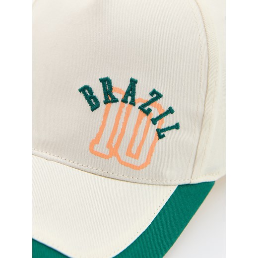 Reserved - Bawełniana czapka z daszkiem - złamana biel Reserved 5-9 lat Reserved
