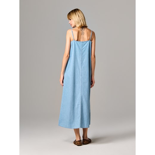 Sukienka Sinsay maxi z okrągłym dekoltem 