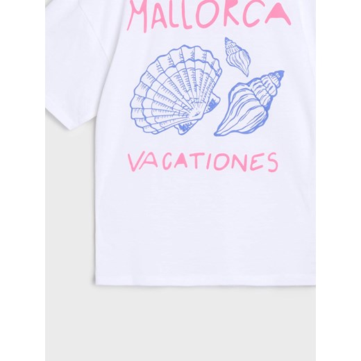 Sinsay - Koszulka z nadrukiem - kremowy Sinsay 140 Sinsay