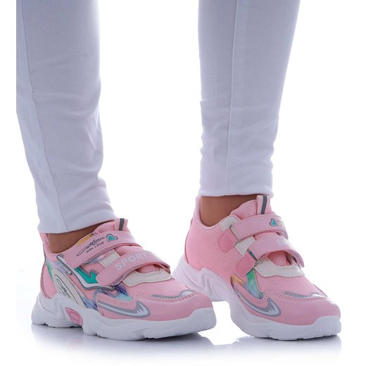 Różowe dziewczęce buty sportowe /F1-3 17426 T203/ ze sklepu Pantofelek24.pl w kategorii Buty sportowe damskie - zdjęcie 179766569