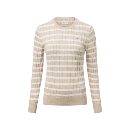 Gant Sweter damski Kobiety beżowy w paski ze sklepu vangraaf w kategorii Swetry damskie - zdjęcie 179767296