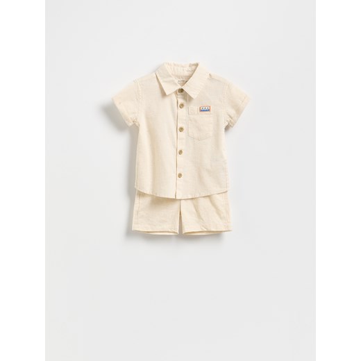 Reserved - Bawełniany komplet - kremowy ze sklepu Reserved w kategorii Odzież dla niemowląt - zdjęcie 179767326