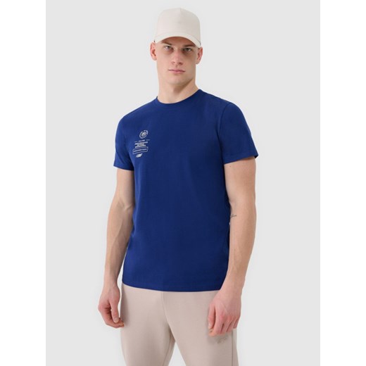 Męski t-shirt z nadrukiem 4F 4FRSS25TTSHM2690 - granatowy ze sklepu Sportstylestory.com w kategorii T-shirty męskie - zdjęcie 179767997