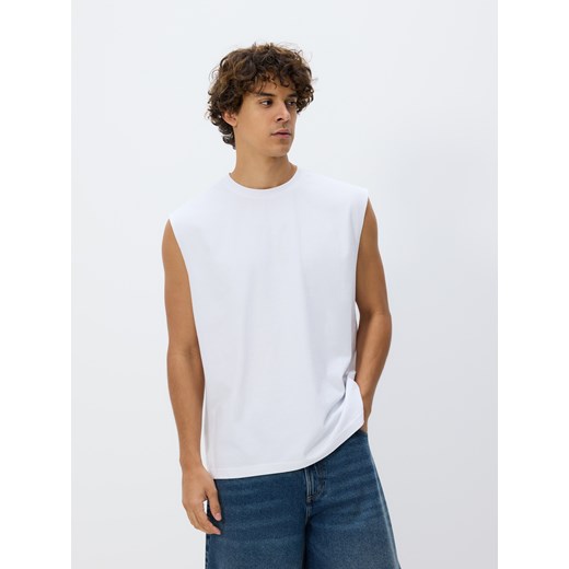 Reserved - Bawełniany tank top - biały Reserved S Reserved