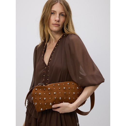 Reserved - Torebka na ramię z ćwiekami - brązowy Reserved ONE SIZE Reserved