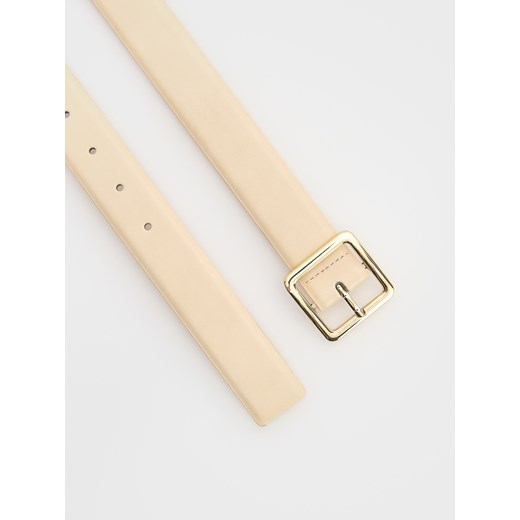 Reserved - Pasek z klamrą - złamana biel Reserved S Reserved