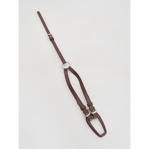 Reserved - Pasek do talii z klamrami - brązowy Reserved L Reserved