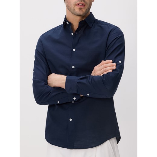 Reserved - Bawełniana koszula regular fit - granatowy Reserved XL Reserved