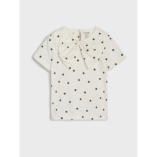 Sinsay - Koszulka z ozdobną kokardą przy dekolcie - wielobarwny Sinsay 98 Sinsay