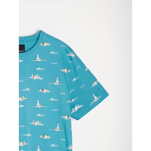 Sinsay - Koszulka ze wzorem The Simpsons - niebieski Sinsay 3XL Sinsay