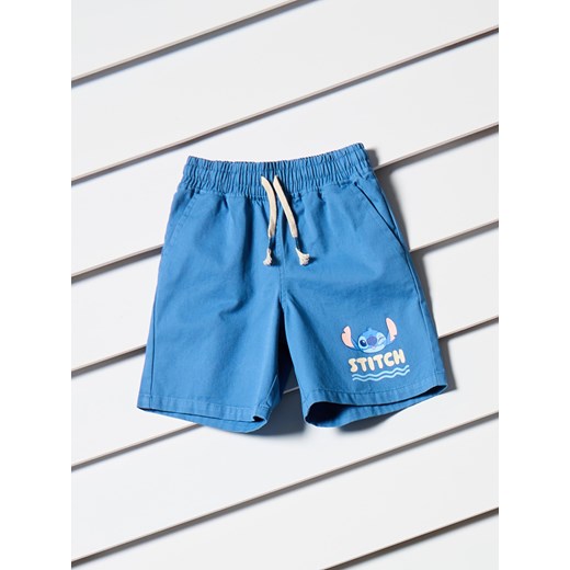 Sinsay - Szorty jeansowe Stitch - mid blue Sinsay 134 Sinsay