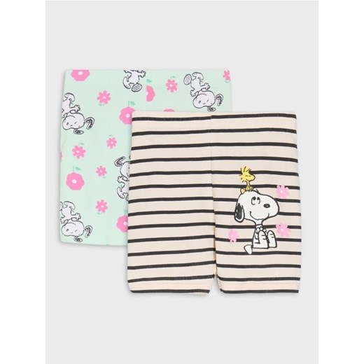 Sinsay - Krótkie legginsy 2 pack Peanuts - zielony ze sklepu Sinsay w kategorii Odzież dla niemowląt - zdjęcie 179769999
