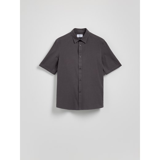 Reserved - Koszula regular z krótkim rękawem - ciemnoszary Reserved L Reserved