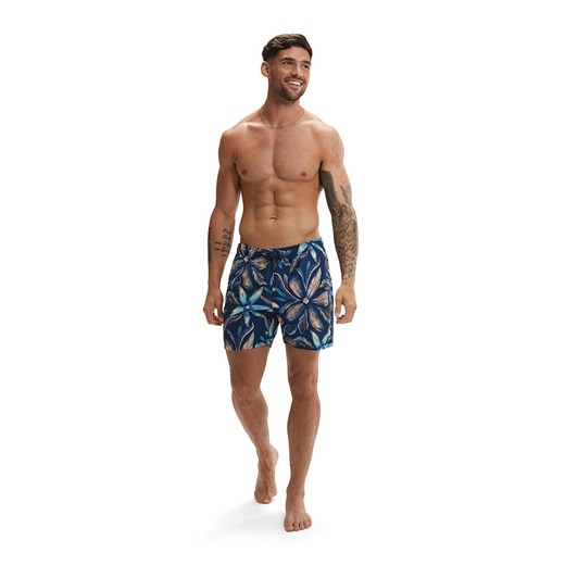 Speedo Szorty kąpielowe &quot;Eco Dig&quot; w kolorze granatowo-błękitno-pomarańczowym ze sklepu Limango Polska w kategorii Kąpielówki - zdjęcie 179773587