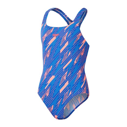 Speedo Strój kąpielowy &quot;Eco H-Bloom&quot; w kolorze niebiesko-błękitno-pomarańczowym ze sklepu Limango Polska w kategorii Stroje kąpielowe - zdjęcie 179773598