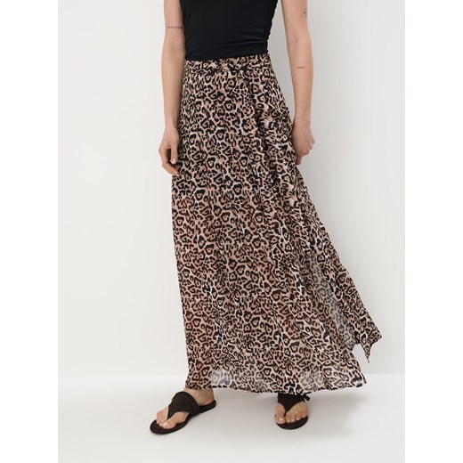 Mohito - Spódnica maxi w panterkę - brązowy Mohito 32 Mohito