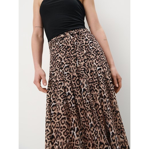 Mohito - Spódnica maxi w panterkę - brązowy Mohito 40 Mohito