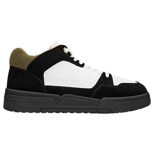 Czarno-Białe Trampki Relaks Z Beżową Wstawką ze sklepu Wojas w kategorii Buty zimowe męskie - zdjęcie 179776539